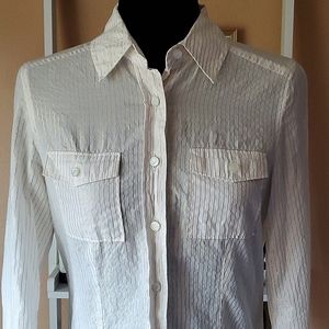 🌻Michael Kors Gold Pinstripe Button Down